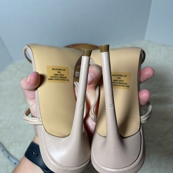 Minimalist Classic Steve Madden Nude Strappy Heels - Picture 10 of 10